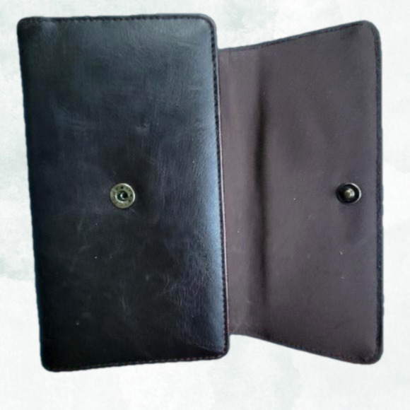 RGA Accessories Brown Fold Checkbook Wallet Vintage Floral Design - Picture 8 of 11